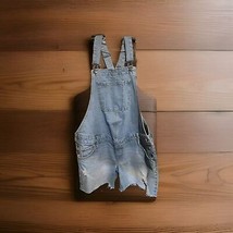 Isabel Maternity Denim Overalls Shorts Size 4 Bib - $12.80