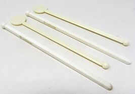 4 Lufthansa Souvenir Stirrer Swizzle Stick Mixed Drink White Gold US Sel... - $12.86