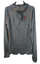 Colosseum Auburn Tigers Women&#39;s NCAA 1/4 Zip Hooded Wind Shirt Gray/Orange - XL - £22.94 GBP