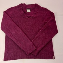 Columbia Sportswear AL2610 Women&#39;s V-Neck Red Cotton Blend Pullover Swea... - €19,06 EUR