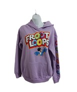 Hoodie Fleece Sweater Froot Loops Hoodie Purple Unisex Size S - £18.39 GBP
