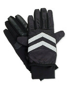 ISOTONER Black Chevron SleekHeat smartDRI Tech Packable Women&#39;s Gloves L XL - $27.99