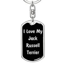 Love My Jack Russell Terrier v5 - Luxury Dog Tag Keychain - £23.68 GBP