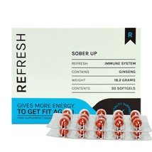 ReFresh Sober Up Energy Boosting Ginseng Softgels Immune System Good Mood - £38.93 GBP