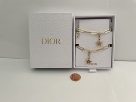 DIOR Beauty Gold PHONE CHARM Stars and LOGO Chain New With Box Limited E... - £47.17 GBP
