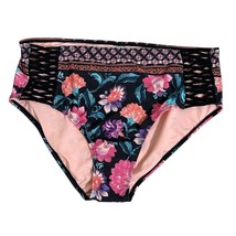 Time and Tru Elevated Gatsby Floral Bikini Bottom Size L High Waist Beac... - $8.90