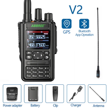 Walkie Talkie Bluetooth GPS Air Band 136-520Mhz Full Band Wireless Copy Frequenc - £106.38 GBP