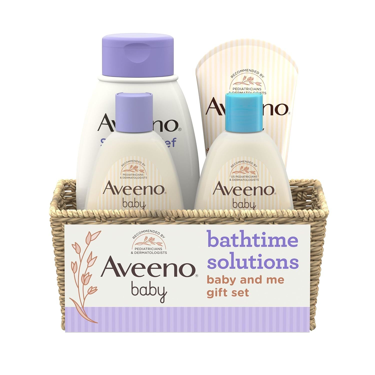 Bathtime Solutions Baby & Me Gift Set With Baby Wash & Shampoo, Calming Baby Bat
