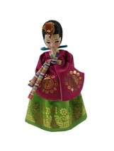 Korean Native Traditional Doll Plastic Base Colorful Fabric  - $11.83