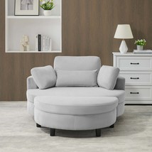 51-Inch Gray Corduroy Sofa With Two Throw Pillows And Tray - $1,162.36 CAD