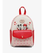 Her Universe Disney Mickey &amp; Minnie Mouse Hearts Mini Backpack VALENTINE... - $94.00