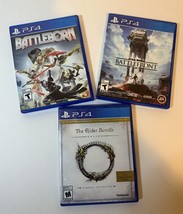 PlayStation 4 PS4 Game Lot The Elder Scroll, Battleborn, Star Wars: Battlefront - $4.08