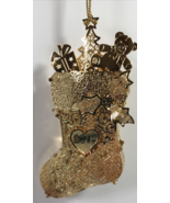 Danbury Mint - 2017 Gold Metal Christmas Ornament -  &quot;Stocking&quot; - $29.19 CAD