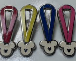 Full Lot Set of 6 Disney Lanyard Ribbon Pins Hidden Mickey - £13.44 GBP