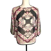 Dana Buchman Floral Chiffon Dolman Sleeve Top Size XS - £23.48 GBP