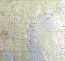 Map Orient Maine NB USGS 1989 Topographic Vintage Geo 1:24000 27x22&quot; TOPO11 - £33.63 GBP