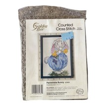 Vintage Golden Bee Counted Cross Stitch Kit Periwinkle Bunny #60484  5 x 7 *New - £4.78 GBP