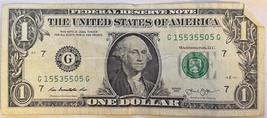 $1 One Dollar Bill 15535505, Clearville, PA ZIP: 15535 - £4.00 GBP
