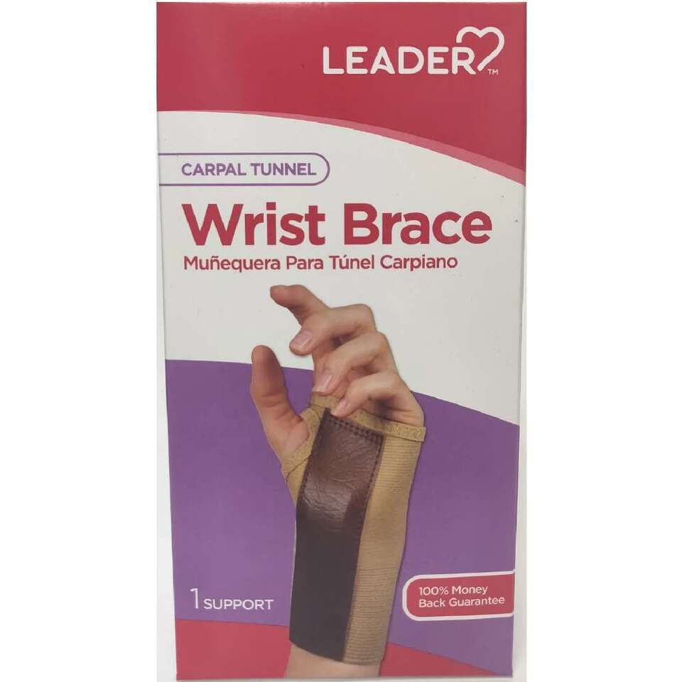 Leader Carpal Tunnel Wrist Brace Left Hand (Beige) X-Large, Reduces Pain... - $14.03