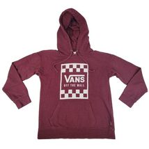 Vans Hoodie Medium Burgundy Red Off The Wall Hooded Sweatshirt Sweater S... - $29.99