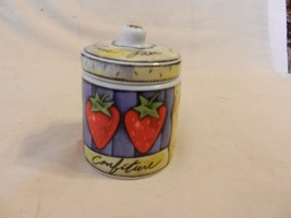 MSC Joie De Vivre Confiture Fruit Jam Jelly Jar Canister With Lid No Spoon  - $20.00