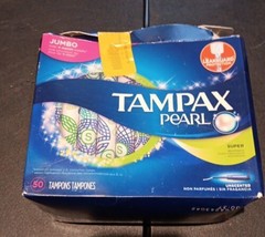 Tampax Pearl Super Absorbency 50 Unscented Tampons (ZZ33) - £15.51 GBP