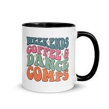 Weekends Coffee And Dance Comps Cheer Dance Mom Groovy Mug with Color In... - £15.48 GBP+