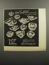 1953 Daum Crystal Ash Trays Advertisement - £13.80 GBP