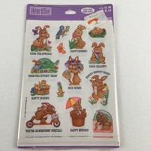 Heartline Easter Holiday Sticker Sheets Bunny Rabbit Springtime Decal Vintage - £11.83 GBP