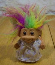 Bright of America RAINBOW TROLL IN PAJAMAS 6&quot; Plastic Toy Figure - $15.35
