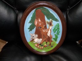 Beautiful Vintage Bambi Pottery Plaque - £17.51 GBP