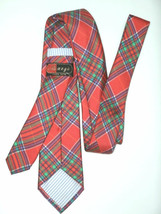 MARGO&#39; Men&#39;s Suit DRESS TIE Red Checks Print 100% SILK Italy - Free Ship... - $138.57