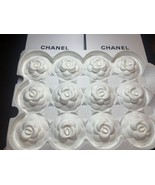 Wholesale Lot Of 12 CHANEL Classic White Camellia Gift Packaging Flower ... - £42.76 GBP