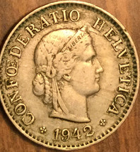1942 SWITZERLAND 5 RAPPEN COIN - £2.54 GBP