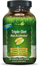 Irwin Naturals Triple-Diet Max Accelerator Fat Reduction, 78 Liquid Soft Gels - £18.58 GBP