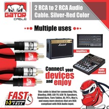 Dual RCA to 2-RCA Cable Male Stereo Audio Coaxial Composite L/R Analog G... - $13.99