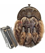 Scottish Kilt Full Dress Sporran Buffalo Cantel Sporran Antique Unique B... - $2,272.33 MXN