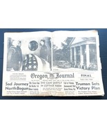 Oregon Journal April 13 1945 FDR Dead WWII Franklin Roosevelt Complete N... - €25,63 EUR