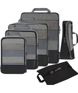 6pc Compression Packing Cubes Set Expandable Travel Luggage Organizers - $25.72