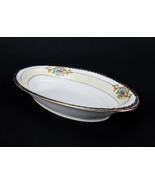 Meito China Oval Serving Bowl, 8.5 x 4.75, Hand Painted Floral, Pale Yel... - $17.35 CAD