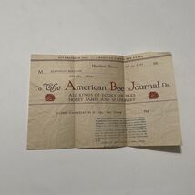 The American Bee Journal Receipt For Classified Ad 1919 Hamilton Illinois - $22.53 CAD