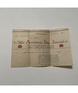 The American Bee Journal Receipt For Classified Ad 1919 Hamilton Illinois - $22.53 CAD