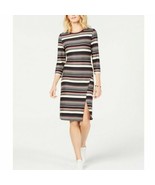 Size PM, MONTEAU Womens Petite Striped Bodycon Dress NWOT - $104.53 MXN