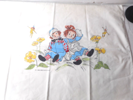 Wamsutta 1968 Raggedy Ann Andy Pixie Floral Standard Pillowcase Hobbs Merrill Co - £8.13 GBP