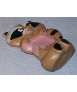 Avon Childs Floating Tub Soap Dish Squeeky Toy Reginald Racoon 1960&#39;s - $130.71 MXN