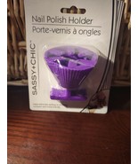 Sassy + Chic Nail Polish Holder Purple - $129.44 MXN