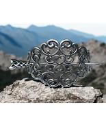 Celtic Knot Hair Clip – Elegant Metal Hair Accessory with Heart and Swir... - $29.16 CAD