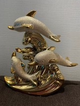 Handmade dolphin ceramic sculpture figuerine - £47.92 GBP