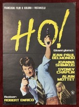 Vintage Movie Poster Ho! Criminal Face 1968 Belmondo Shimkus Robert Enrico - £73.24 GBP