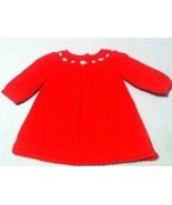 Girls-Size 3-6 mo.-Janie And Jack Layette dress- red sweater - £18.61 GBP